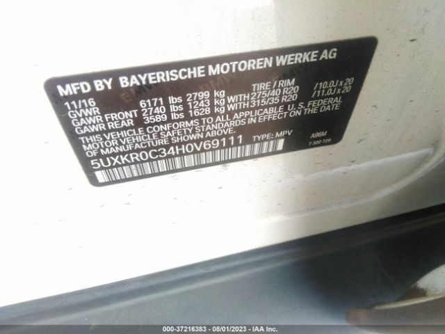 5UXKR0C34H0V69111 BMW X5 Xdrive35i