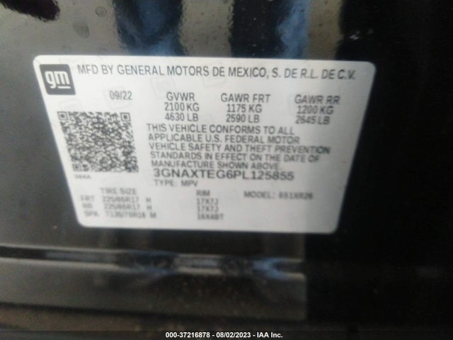 Chevrolet EQUINOX LT 2023 3GNAXTEG6PL125855 Image 9