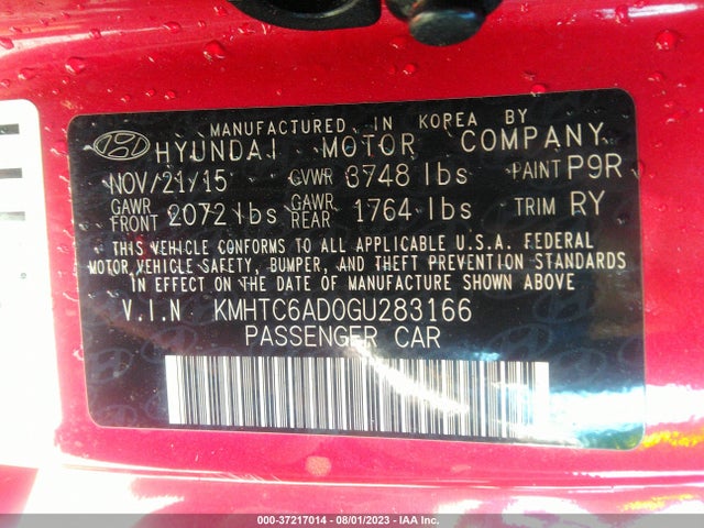 Hyundai Veloster 2016 KMHTC6AD0GU283166 Image 9