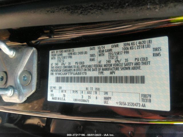 1FMCU0F77FUA55175 Ford ESCAPE S