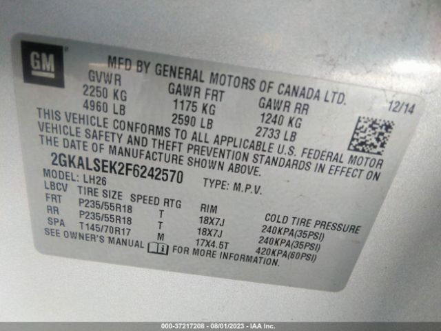 2GKALSEK2F6242570 GMC Terrain Slt