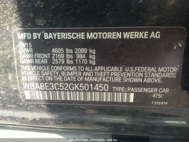 WBA8E3C52GK501450 BMW 3 Series 328i Xdrive