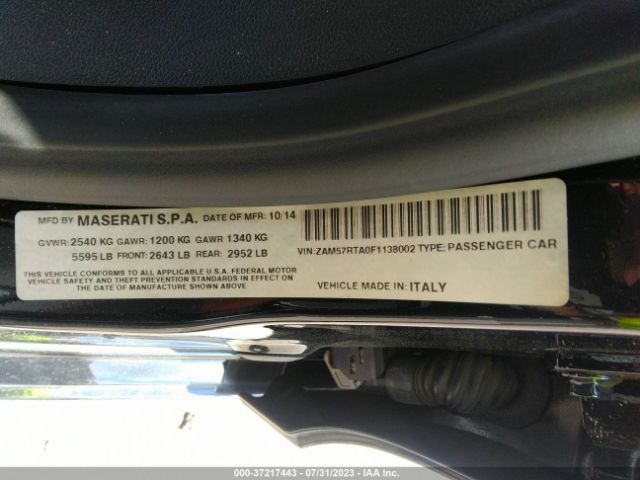 ZAM57RTA0F1138002 Maserati Ghibli S Q4