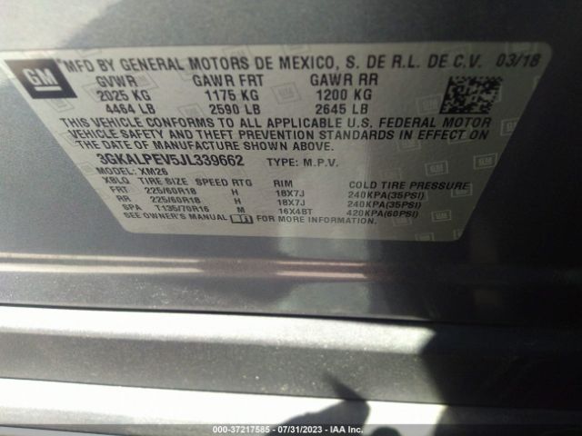 3GKALPEV5JL339662 GMC Terrain Slt