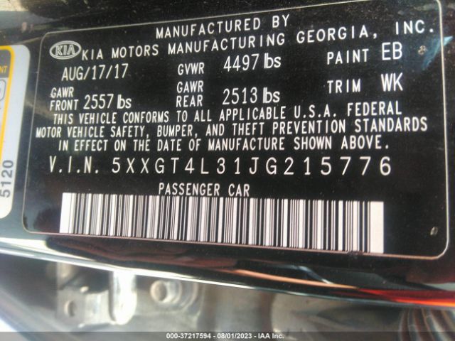 5XXGT4L31JG215776 KIA Optima Lx