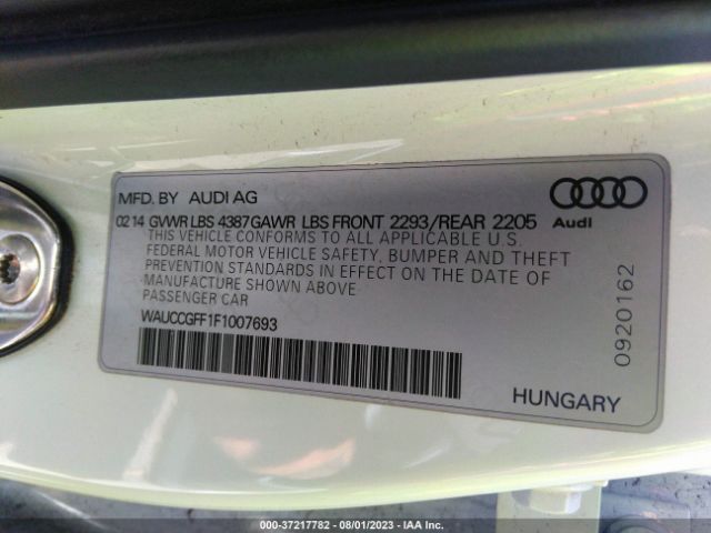 WAUCCGFF1F1007693 Audi A3 1.8t Premium