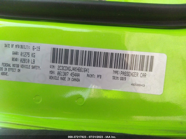 Dodge Charger Scat Pack 2019 2C3CDXGJ4KH661641 Image 9