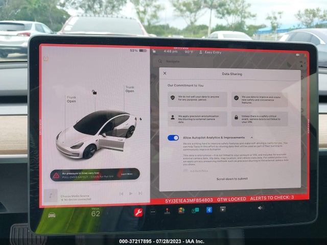 2021 Tesla 3, VIN: 5YJ3E1EA3MF854803