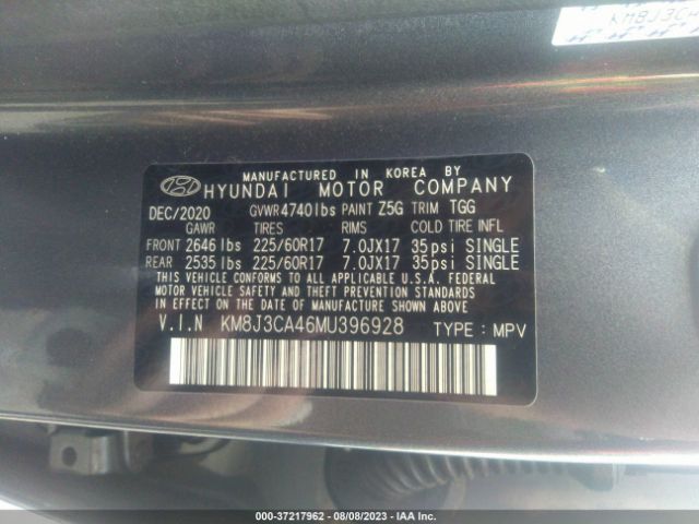 KM8J3CA46MU396928 Hyundai Tucson Value