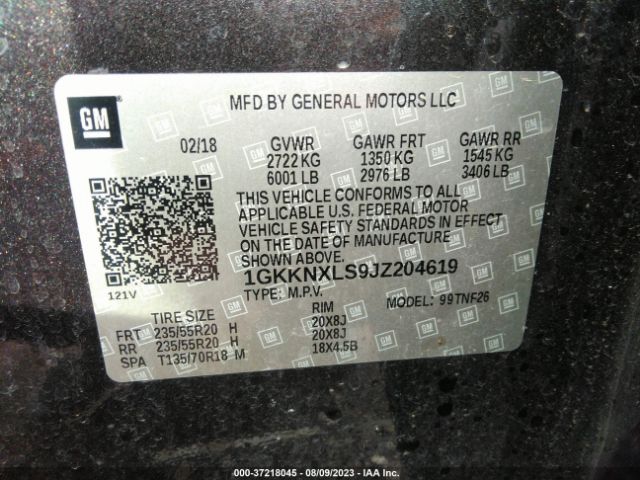 1GKKNXLS9JZ204619 GMC Acadia Denali
