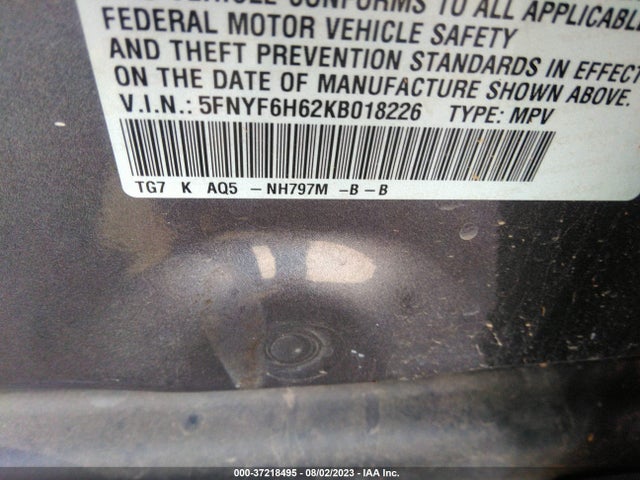 Honda Pilot Touring 7-passenger 2019 5FNYF6H62KB018226 Image 9