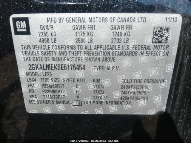 2GKALMEK6E6176454 GMC Terrain Sle