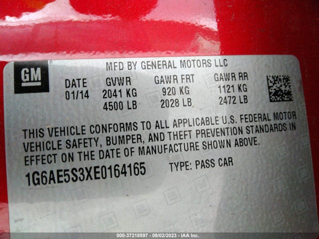 1G6AE5S3XE0164165 Cadillac Ats Premium Rwd