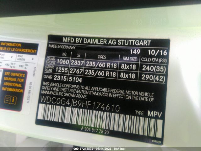 WDC0G4JB9HF174610 Mercedes-Benz Glc Glc 300