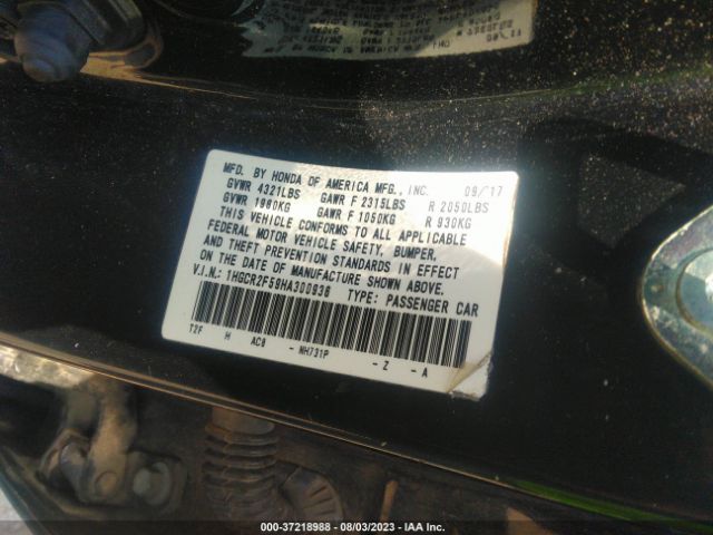 1HGCR2F59HA300936 Honda Accord Sedan Sport