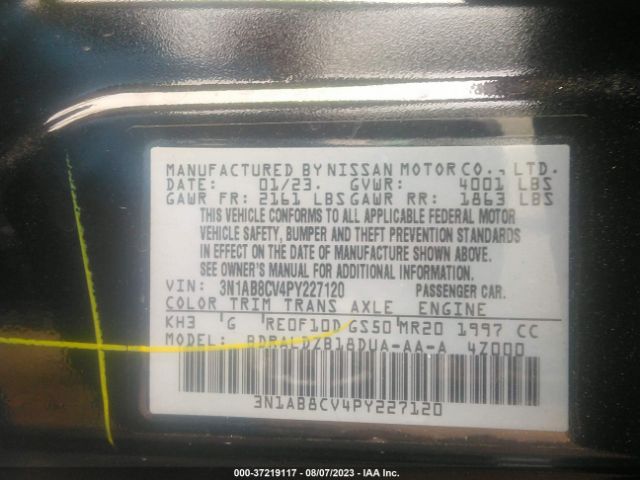 3N1AB8CV4PY227120 Nissan SENTRA SV