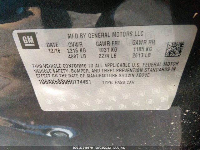 1G6AX5SS9H0174451 Cadillac Cts Sedan Luxury Awd