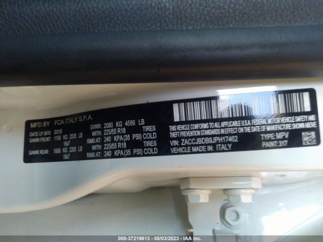 ZACCJBDB9JPH17462 Jeep Renegade Limited