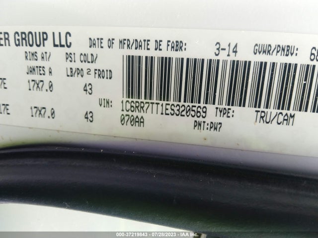 1C6RR7TT1ES320569 RAM 1500 Outdoorsman