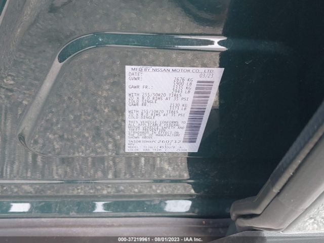 5N1DR3DHXPC260712 Nissan Pathfinder Platinum