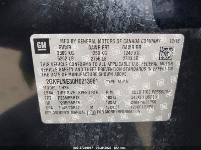 2GKFLNE30H6213961 GMC Terrain Sle