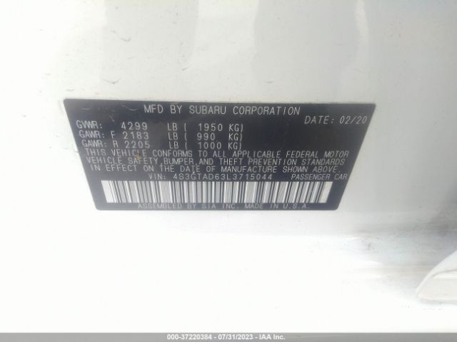 4S3GTAD63L3715044 Subaru Impreza Premium