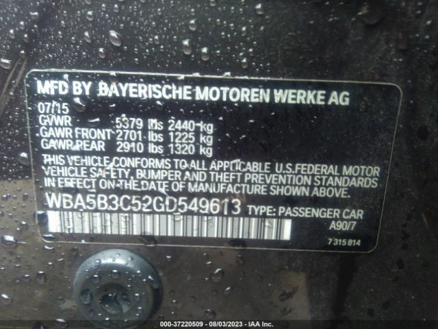 WBA5B3C52GD549613 BMW 5 Series 535i Xdrive