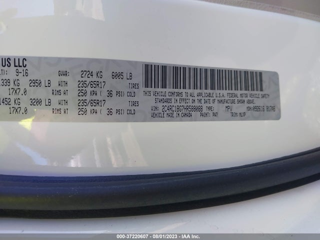 2C4RC1BG7HR588088 Chrysler Pacifica Touring-l
