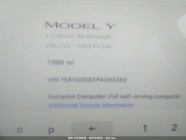 7SAYGDEEXPA083362 Tesla Model Y Long Range