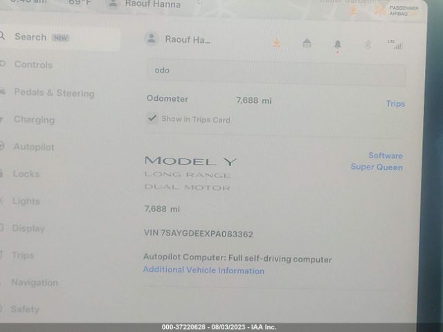 7SAYGDEEXPA083362 Tesla Model Y Long Range