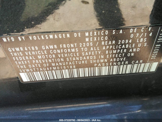 3VW5T7AU4FM015188 Volkswagen Golf Gti Se