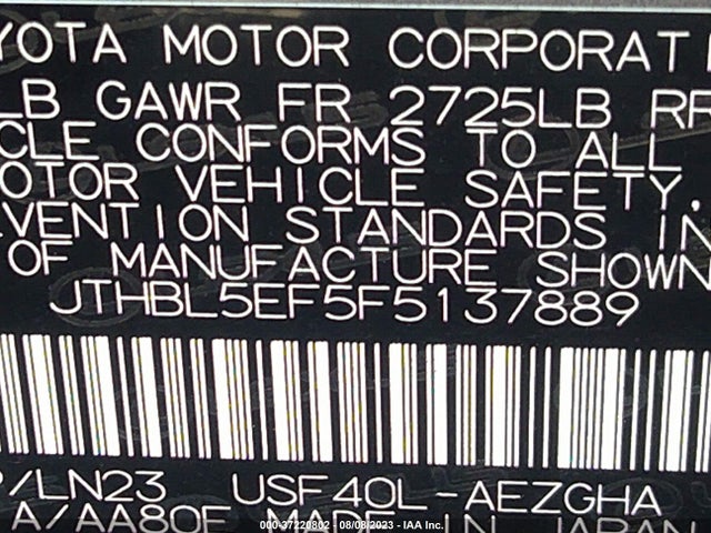 JTHBL5EF5F5137889 Lexus LS 460