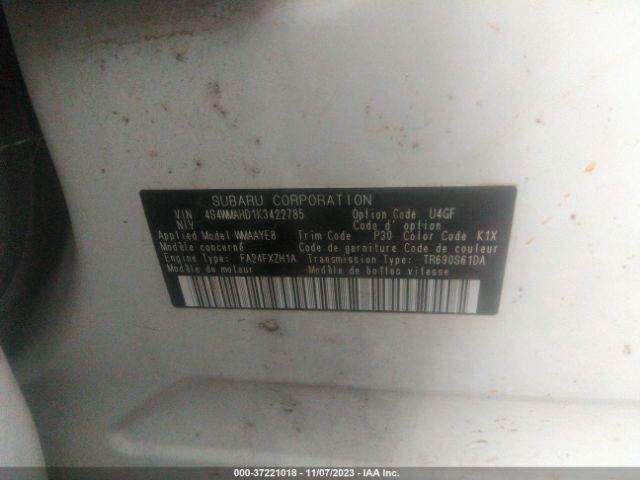 4S4WMARD1K3422785 Subaru Ascent Touring
