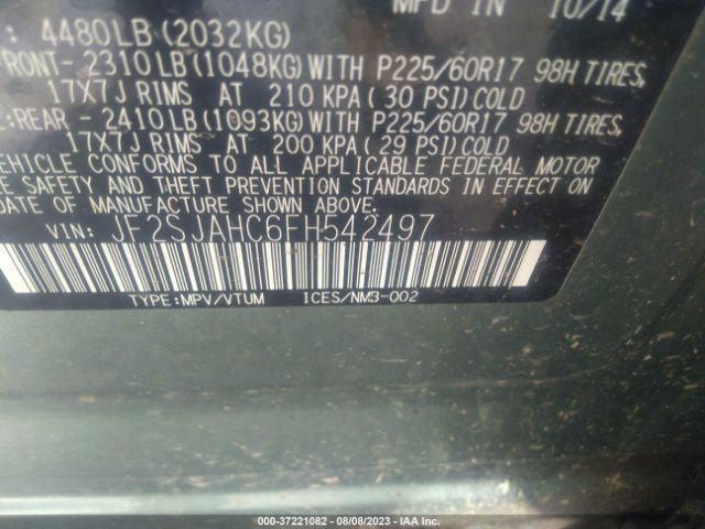JF2SJAHC6FH542497 Subaru Forester 2.5i Limited