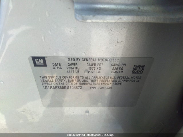Chevrolet VOLT LT 2016 1G1RA6S50GU104872 Image 9