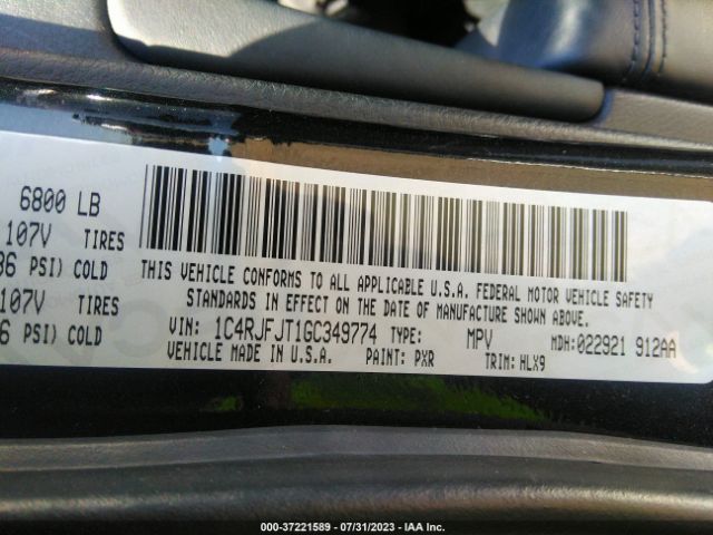 1C4RJFJT1GC349774 Jeep Grand Cherokee Summit