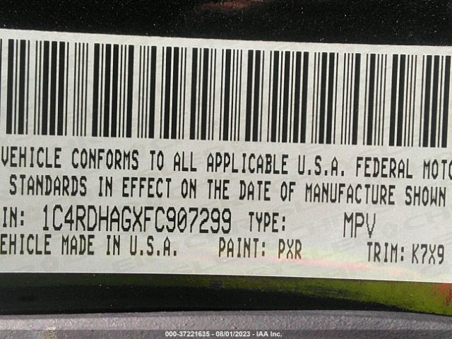 1C4RDHAGXFC907299 Dodge Durango Sxt