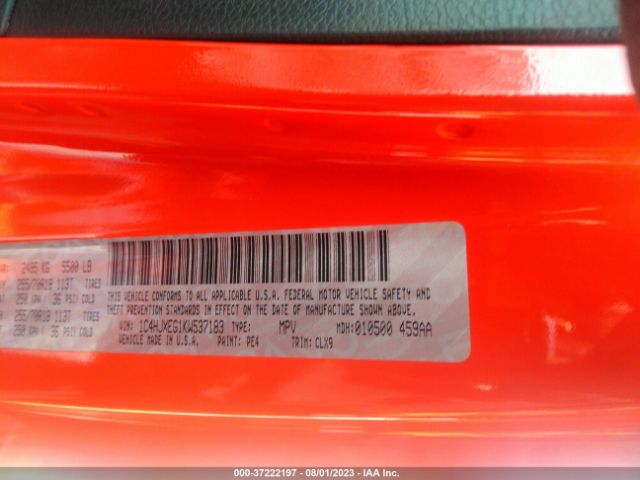 1C4HJXEG1KW537183 Jeep Wrangler Unlimited Sahara