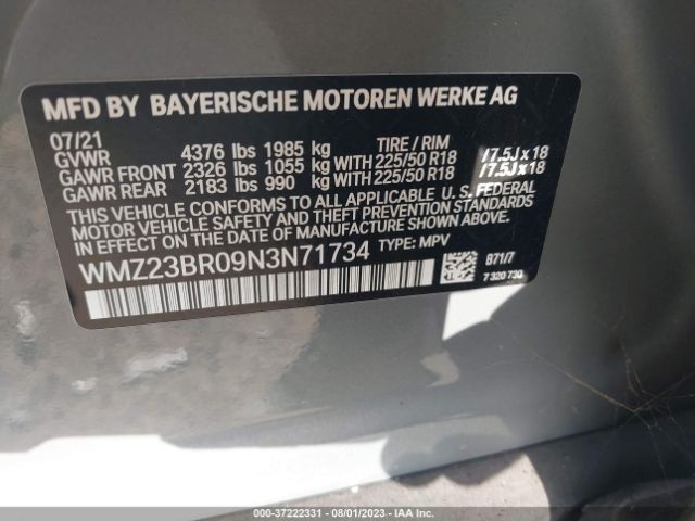 WMZ23BR09N3N71734 Mini Countryman Cooper