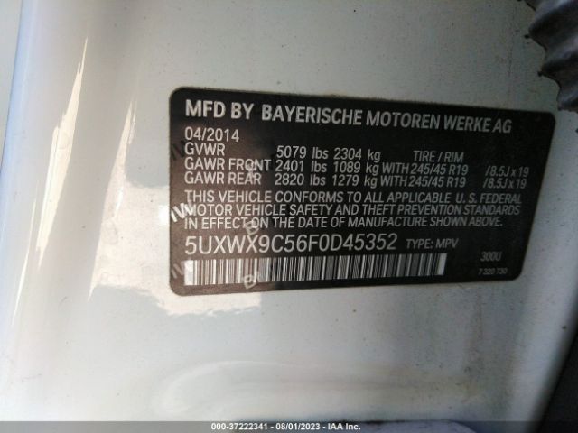 5UXWX9C56F0D45352 BMW X3 Xdrive28i