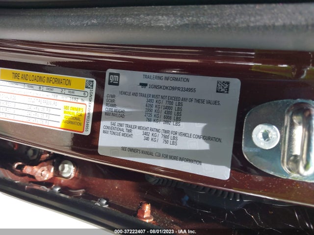 Chevrolet Suburban Z71 2023 1GNSKDKD9PR334955 Image 9