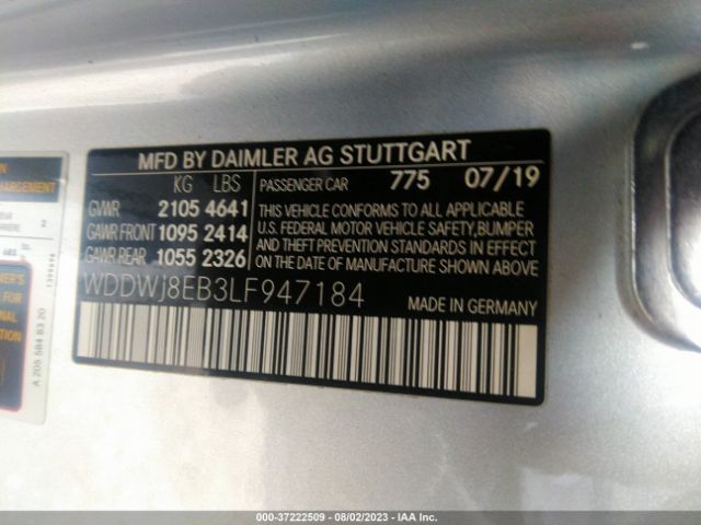 WDDWJ8EB3LF947184 Mercedes-Benz C-class C 300