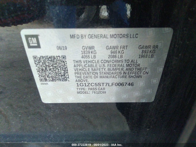 Chevrolet MALIBU LS 2020 1G1ZC5ST7LF006746 Image 9