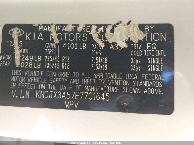KNDJX3A57E7701645 KIA Soul !