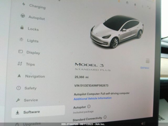 5YJ3E1EA9MF982673 Tesla Model 3 Standard Range Plus