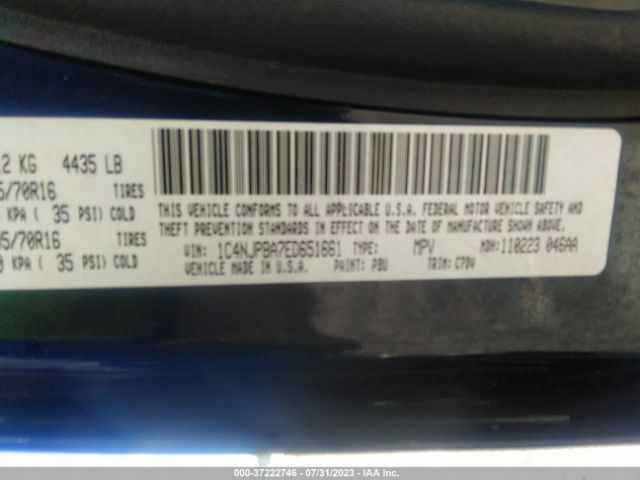 1C4NJPBA7ED651661 Jeep Patriot Sport