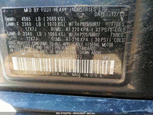 4S4BRBPC5E3269722 Subaru Outback 2.5i Limited