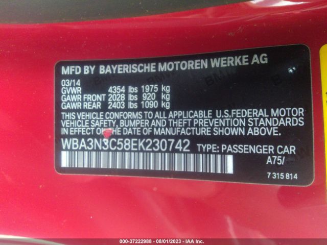 WBA3N3C58EK230742 BMW 4 Series 428i
