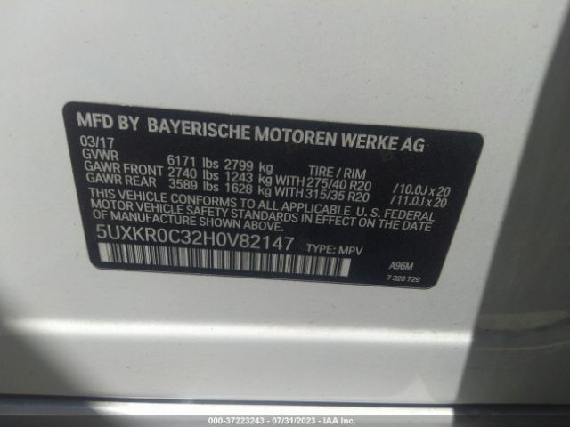 5UXKR0C32H0V82147 BMW X5 Xdrive35i