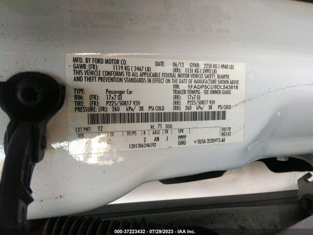 2013 FORD C-MAX ENERGI SEL VIN: 1FADP5CU9DL543818